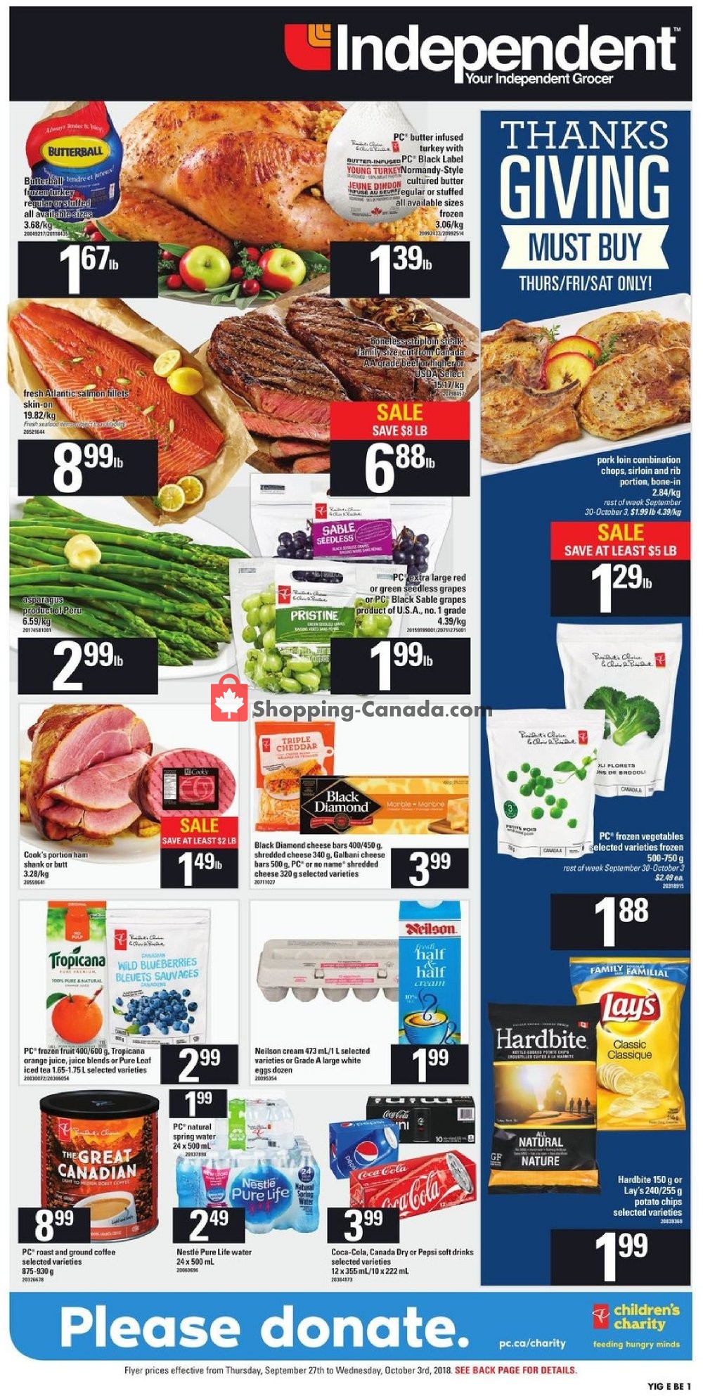 Your Independent Grocer flyer from Thursday September 27, 2018 to Wednesday October 3, 2018 - page 3