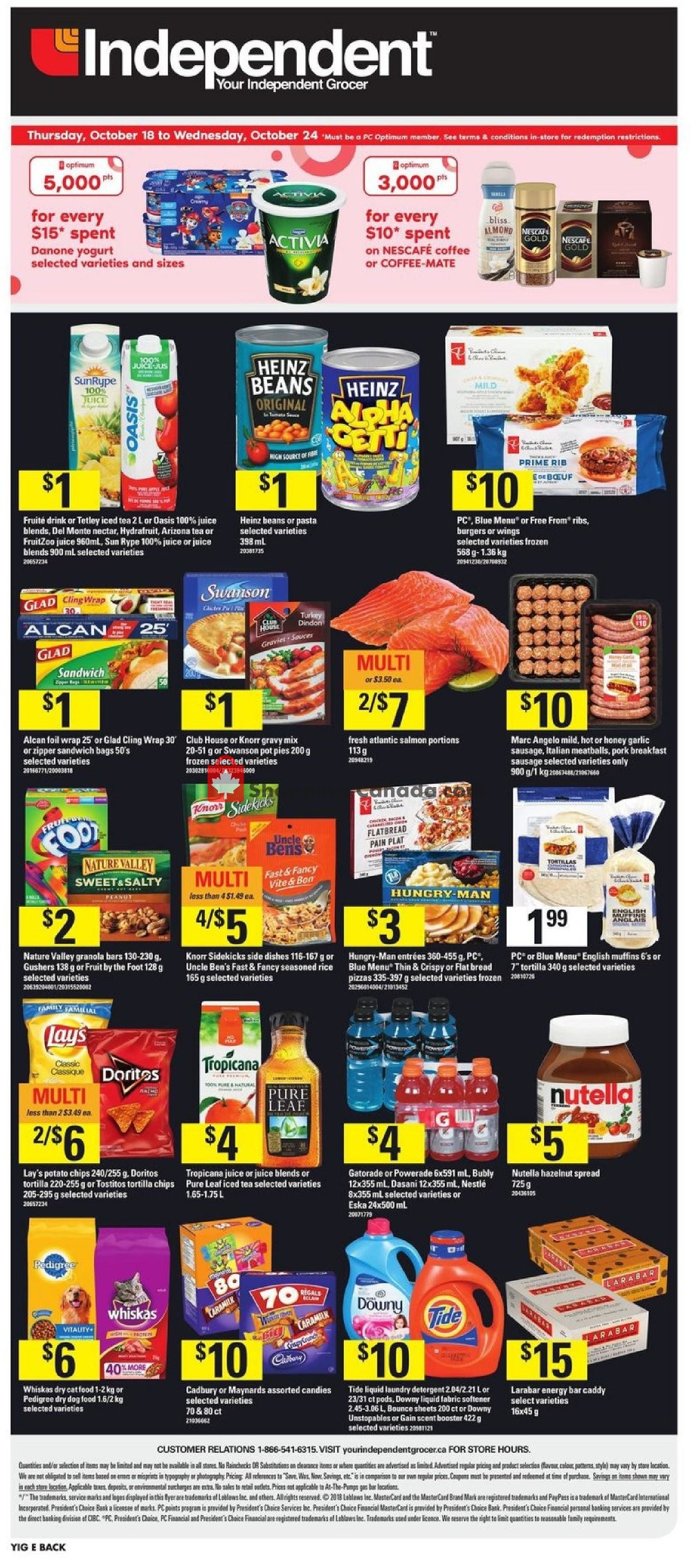 Your Independent Grocer flyer from Thursday October 18, 2018 to Wednesday October 24, 2018 - page 17