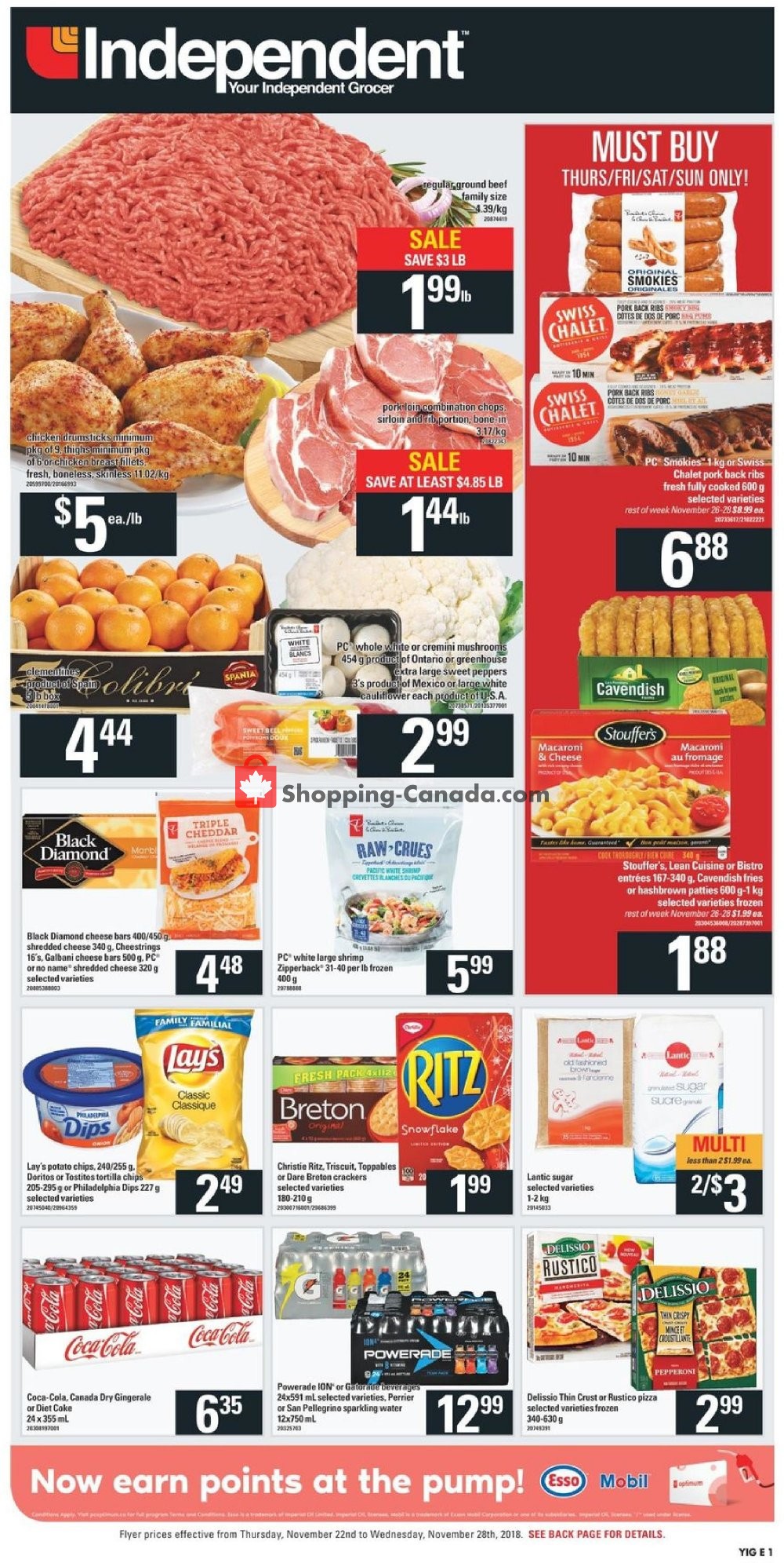 Your Independent Grocer Canada, flyer (ON) November 22 November 28