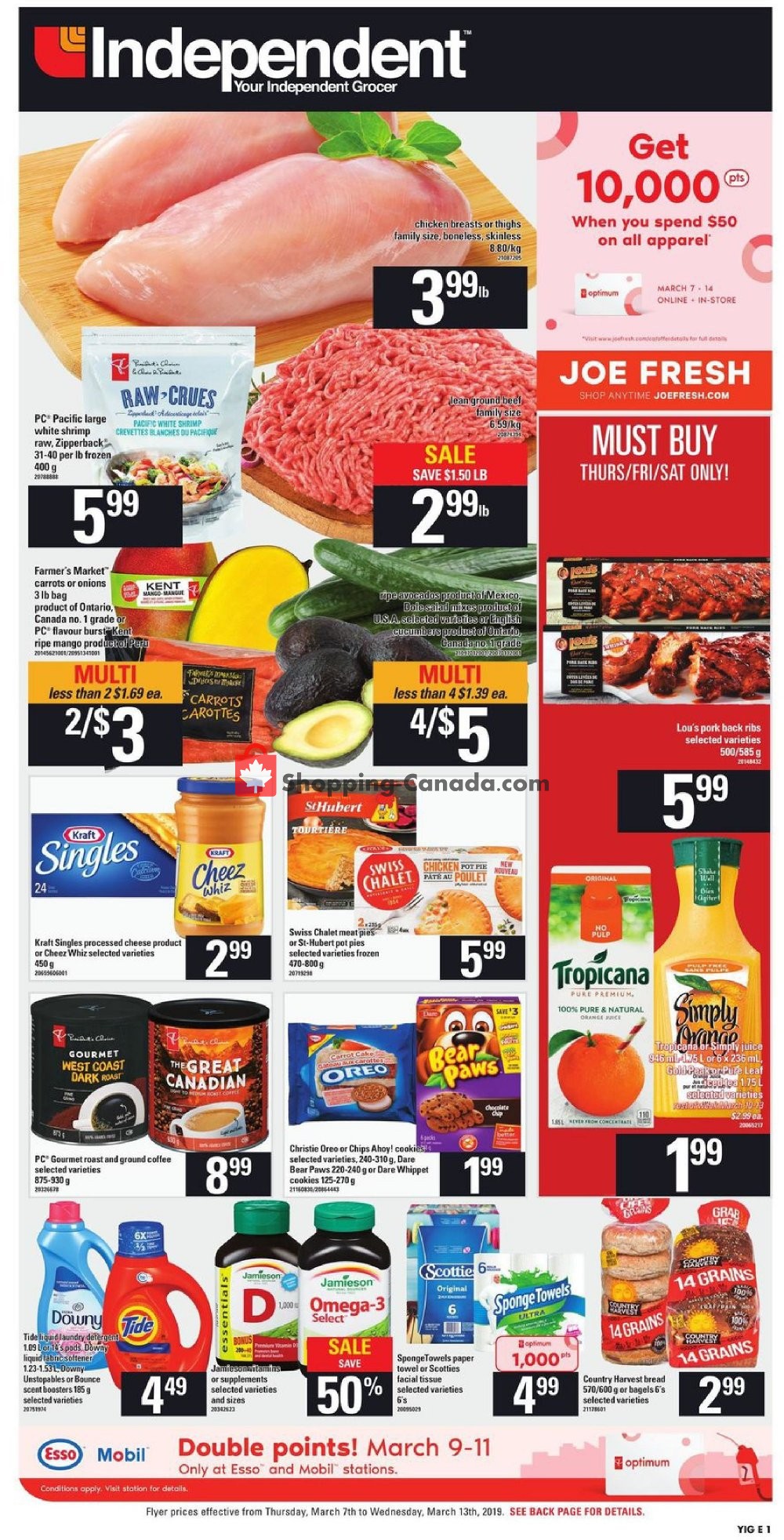 Your Independent Grocer flyer from Thursday March 7, 2019 to Wednesday March 13, 2019 - page 1