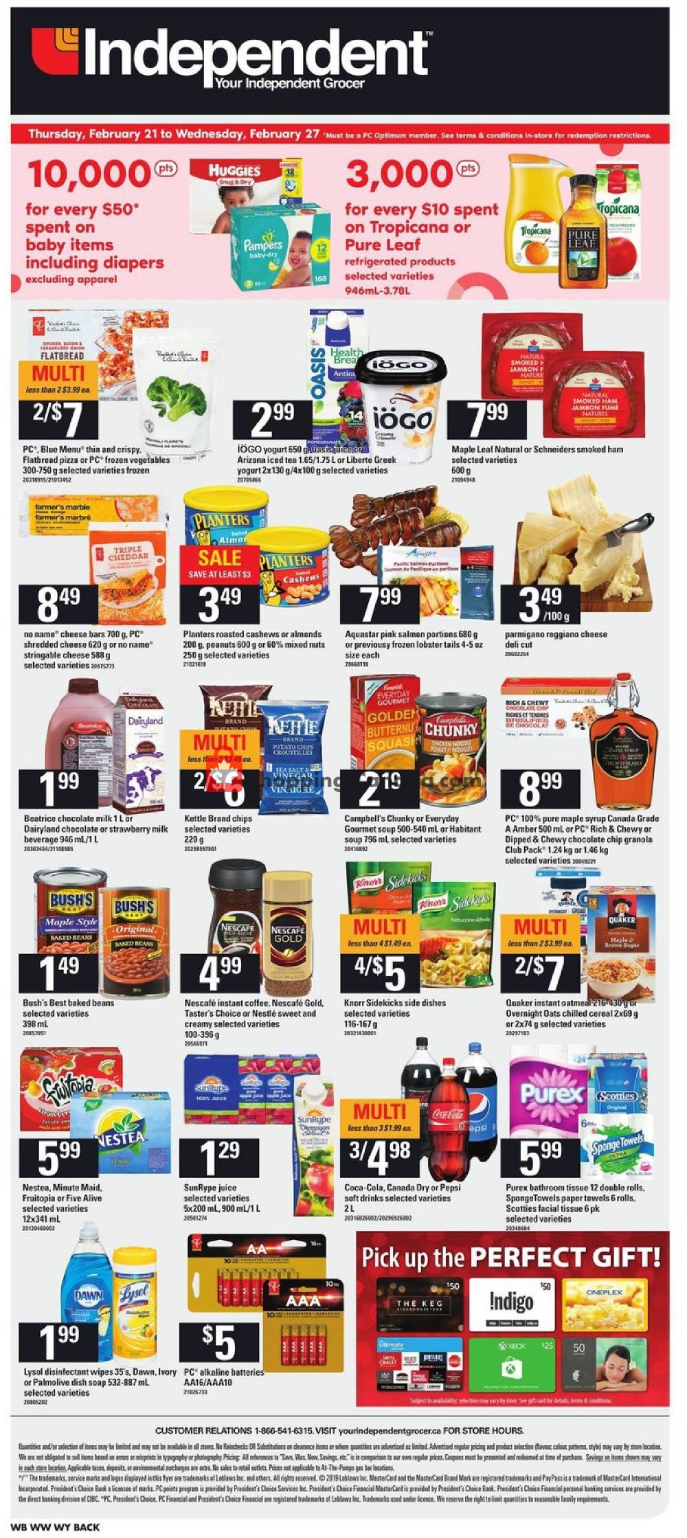 Your Independent Grocer flyer from Thursday February 21, 2019 to Wednesday February 27, 2019 - page 16