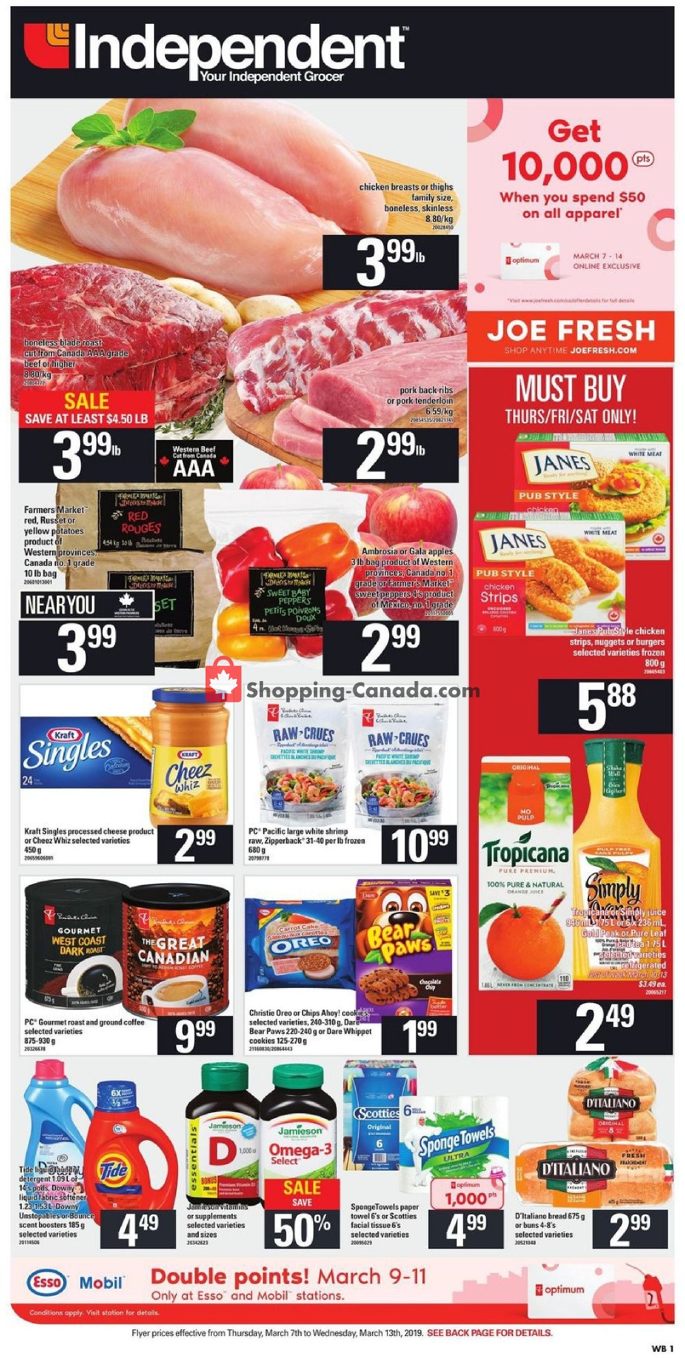 Your Independent Grocer flyer from Thursday March 7, 2019 to Wednesday March 13, 2019 - page 1