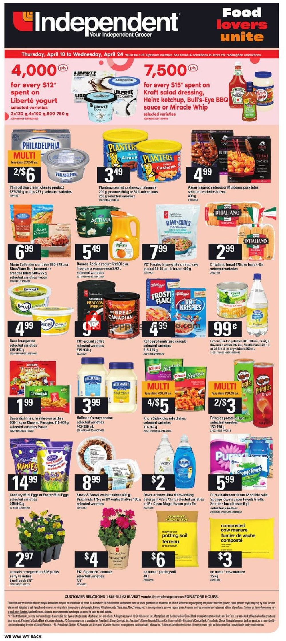 Your Independent Grocer flyer from Thursday April 18, 2019 to Wednesday April 24, 2019 - page 17