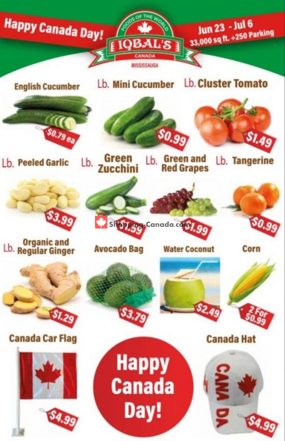 Iqbal Foods Canada, flyer (Happy Canada Day Mississauga) June 23