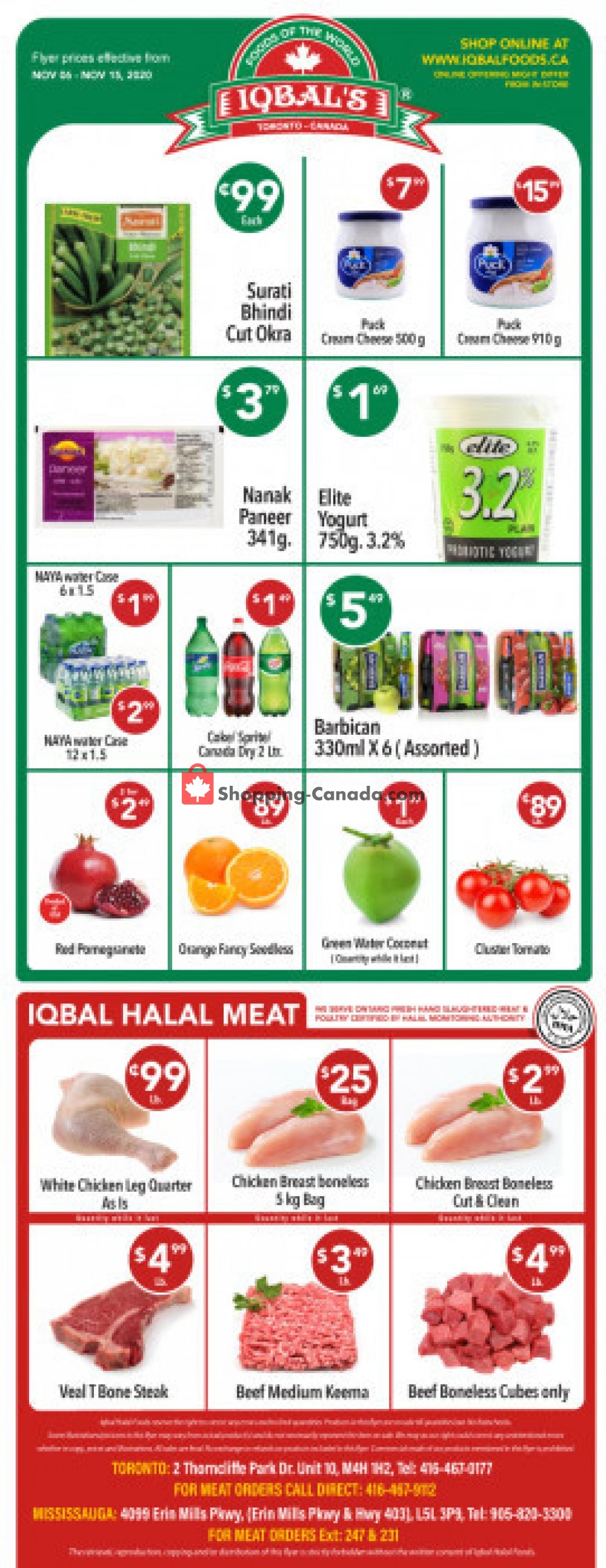 Iqbal Foods Canada, flyer - (Hot Deals): November 6 ...