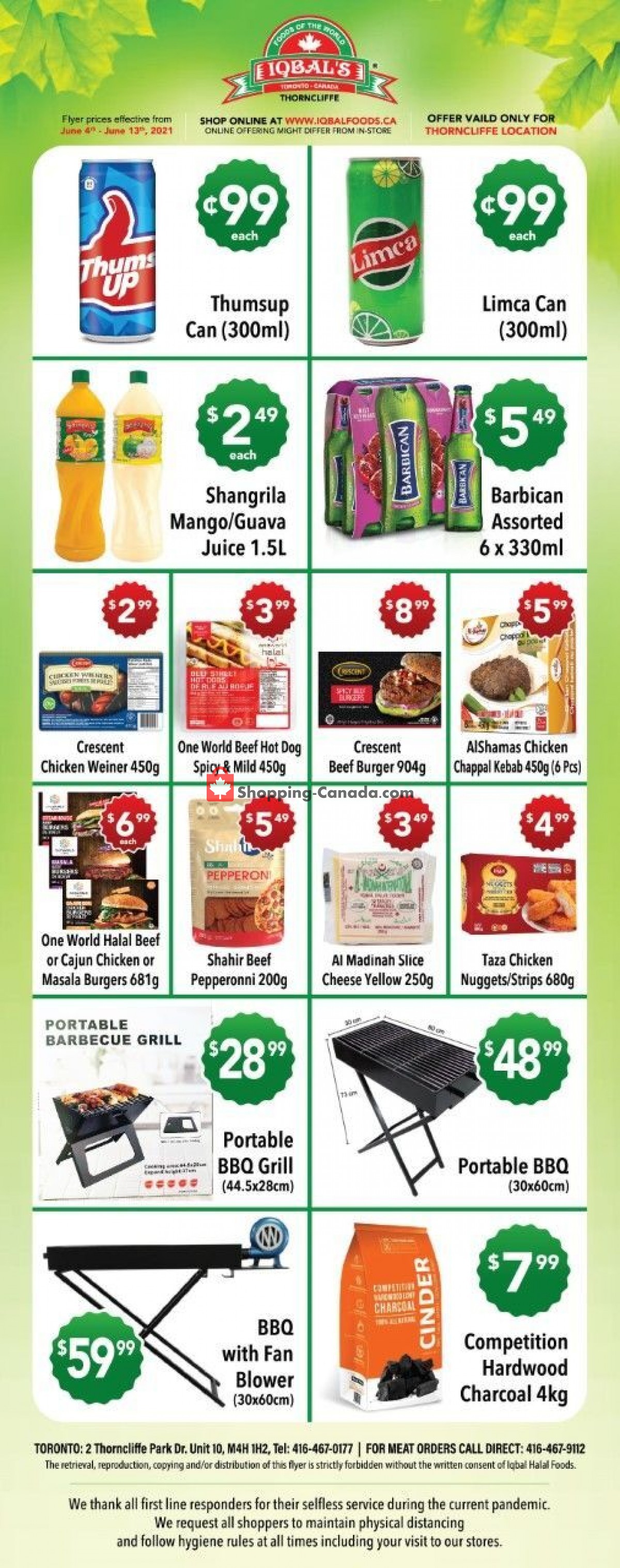 Iqbal Foods flyer from Friday June 4, 2021 to Sunday June 13, 2021 - page 1