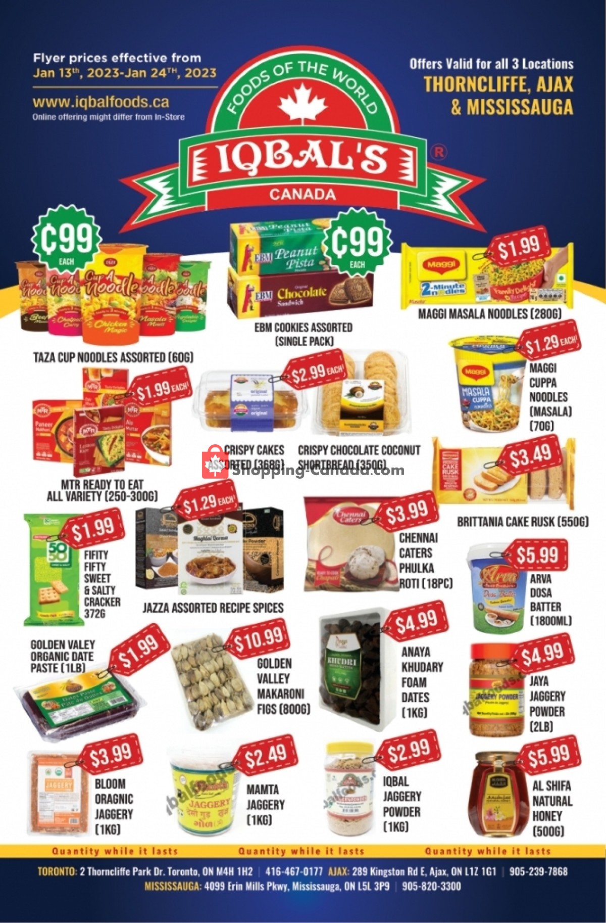 Iqbal Foods flyer from Friday January 13, 2023 to Tuesday January 24, 2023 - page 1