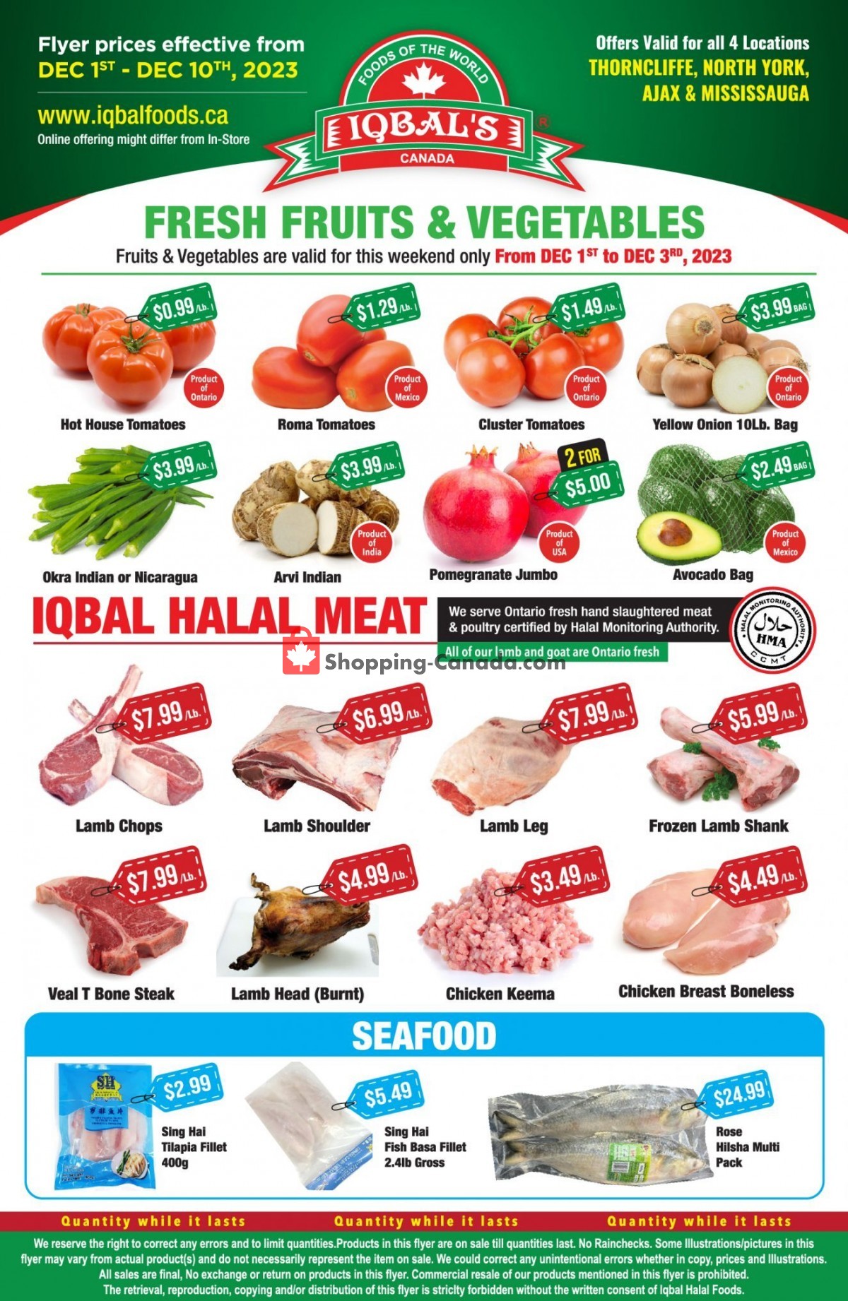 Iqbal Foods flyer from Friday December 1, 2023 to Sunday December 10, 2023 - page 3
