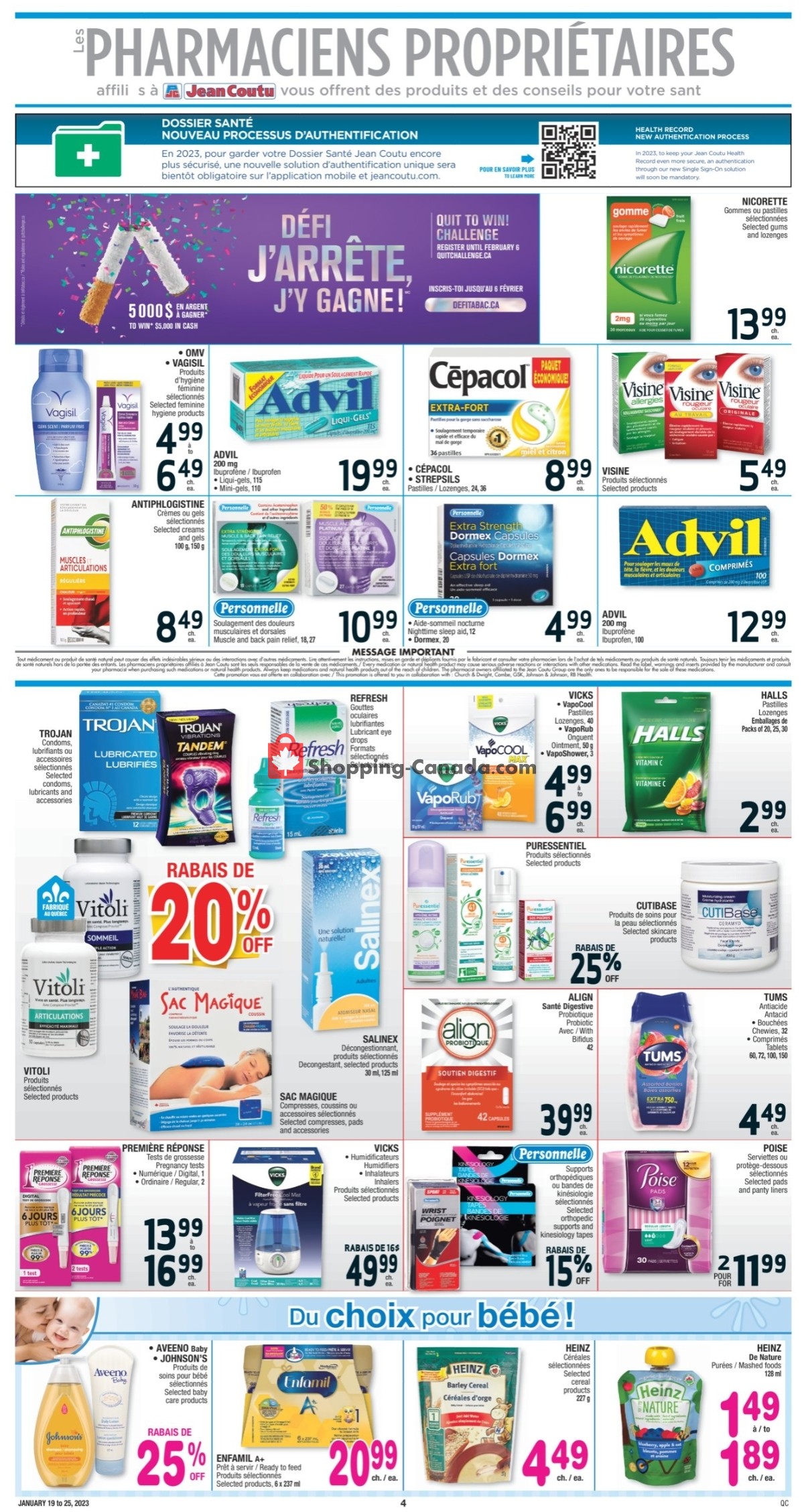 Jean Coutu Pharmacy flyer from Thursday January 19, 2023 to Wednesday January 25, 2023 - page 3