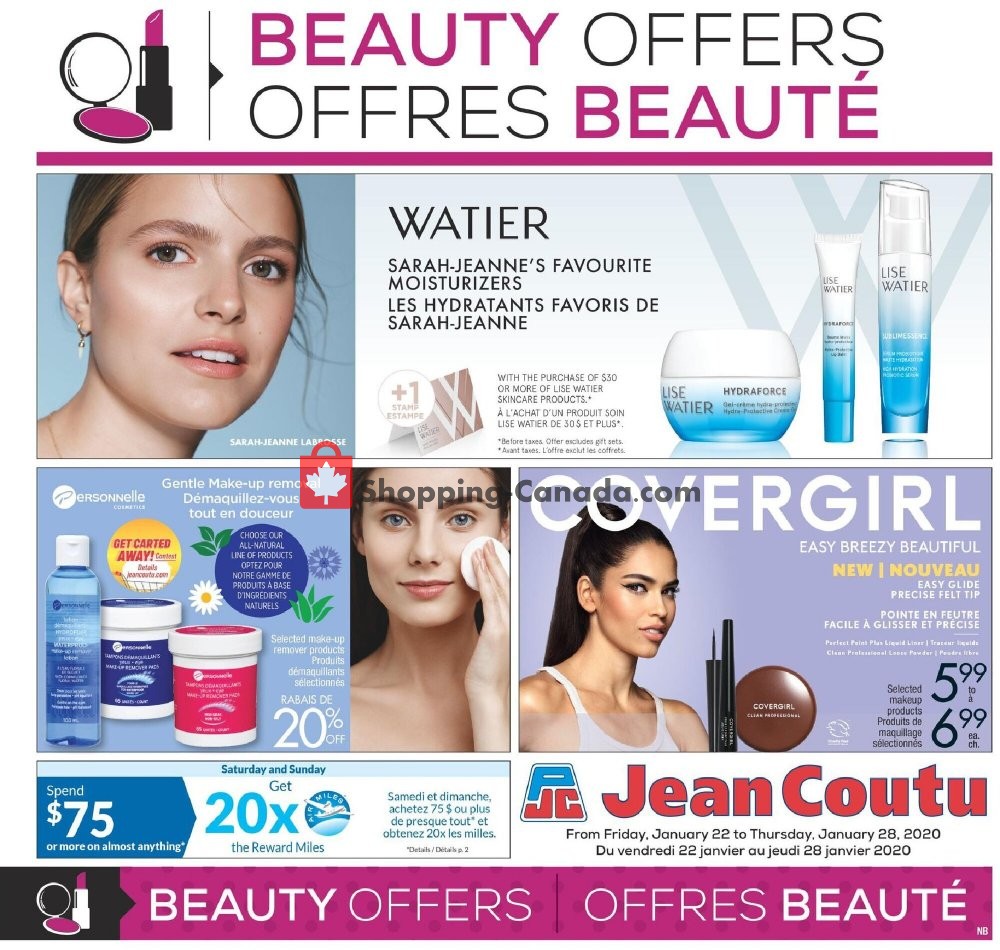 Jean Coutu Pharmacy flyer from Friday January 22, 2021 to Thursday January 28, 2021 - page 1