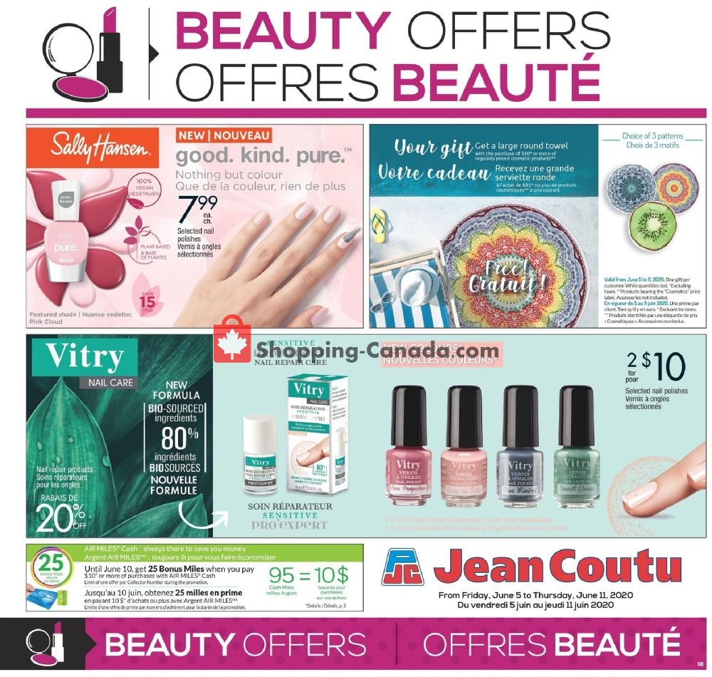 Jean Coutu Pharmacy flyer from Friday June 5, 2020 to Thursday June 11, 2020 - page 1