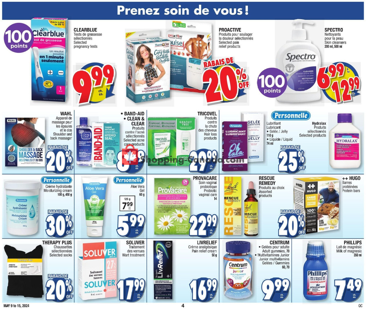 Jean Coutu Pharmacy flyer from Thursday May 9, 2024 to Wednesday May 15, 2024 - page 4