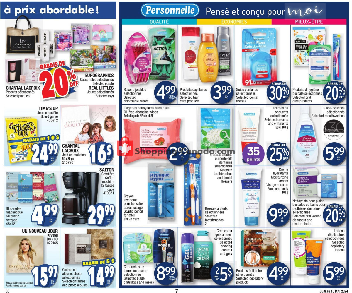 Jean Coutu Pharmacy flyer from Thursday May 9, 2024 to Wednesday May 15, 2024 - page 7