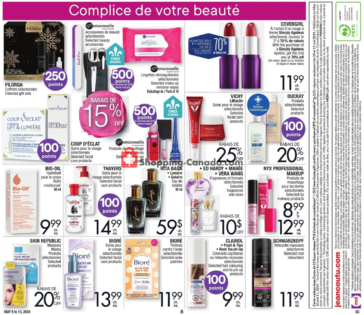 Jean Coutu Pharmacy flyer from Thursday May 9, 2024 to Wednesday May 15, 2024 - page 8