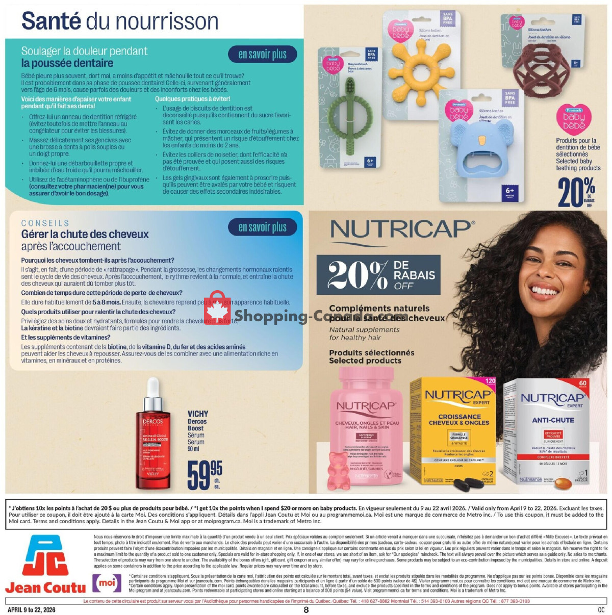 Jean Coutu Pharmacy flyer from Thursday April 9, 2026 to Wednesday April 22, 2026 - page 16