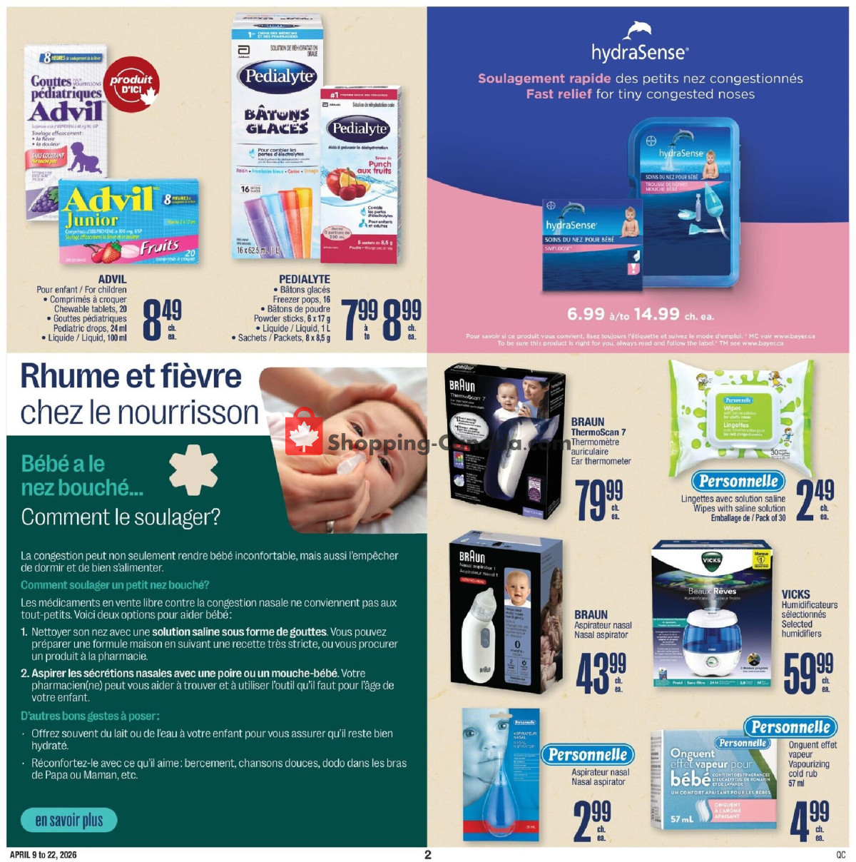Jean Coutu Pharmacy flyer from Thursday April 9, 2026 to Wednesday April 22, 2026 - page 4