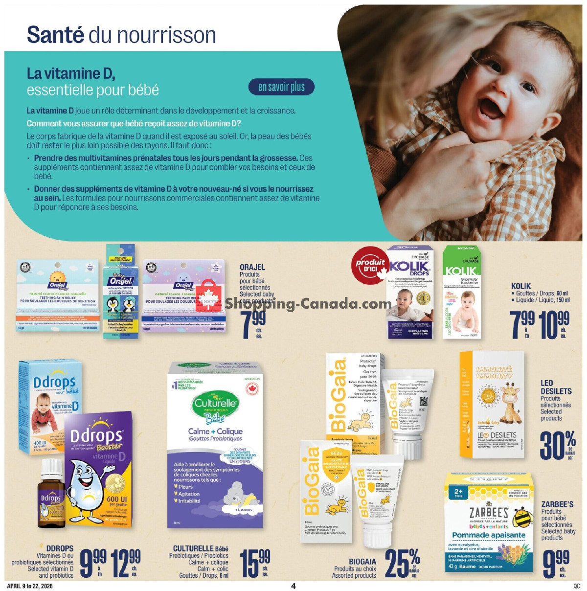 Jean Coutu Pharmacy flyer from Thursday April 9, 2026 to Wednesday April 22, 2026 - page 8