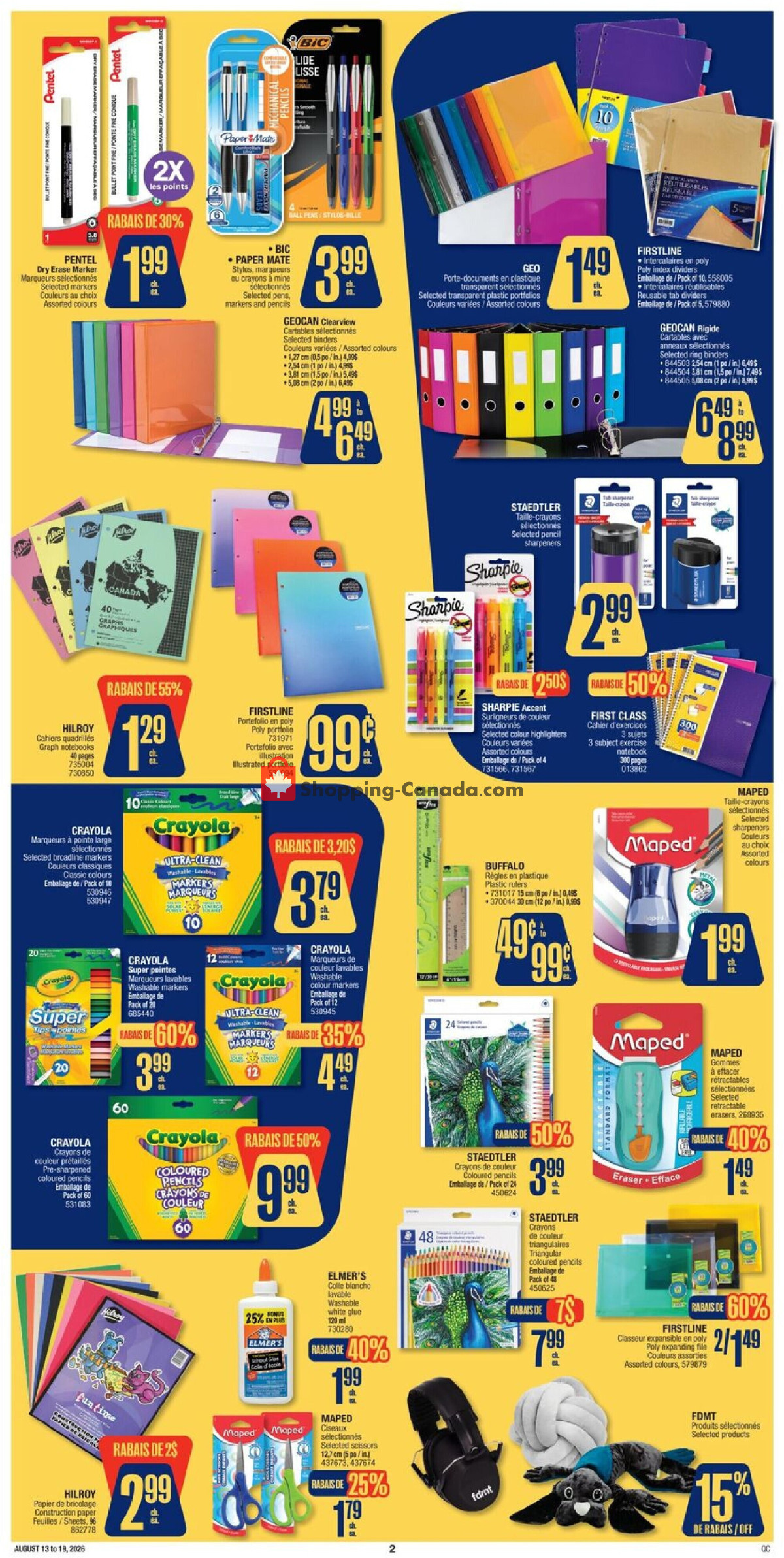 Jean Coutu Pharmacy flyer from Thursday August 13, 2026 to Wednesday August 19, 2026 - page 2