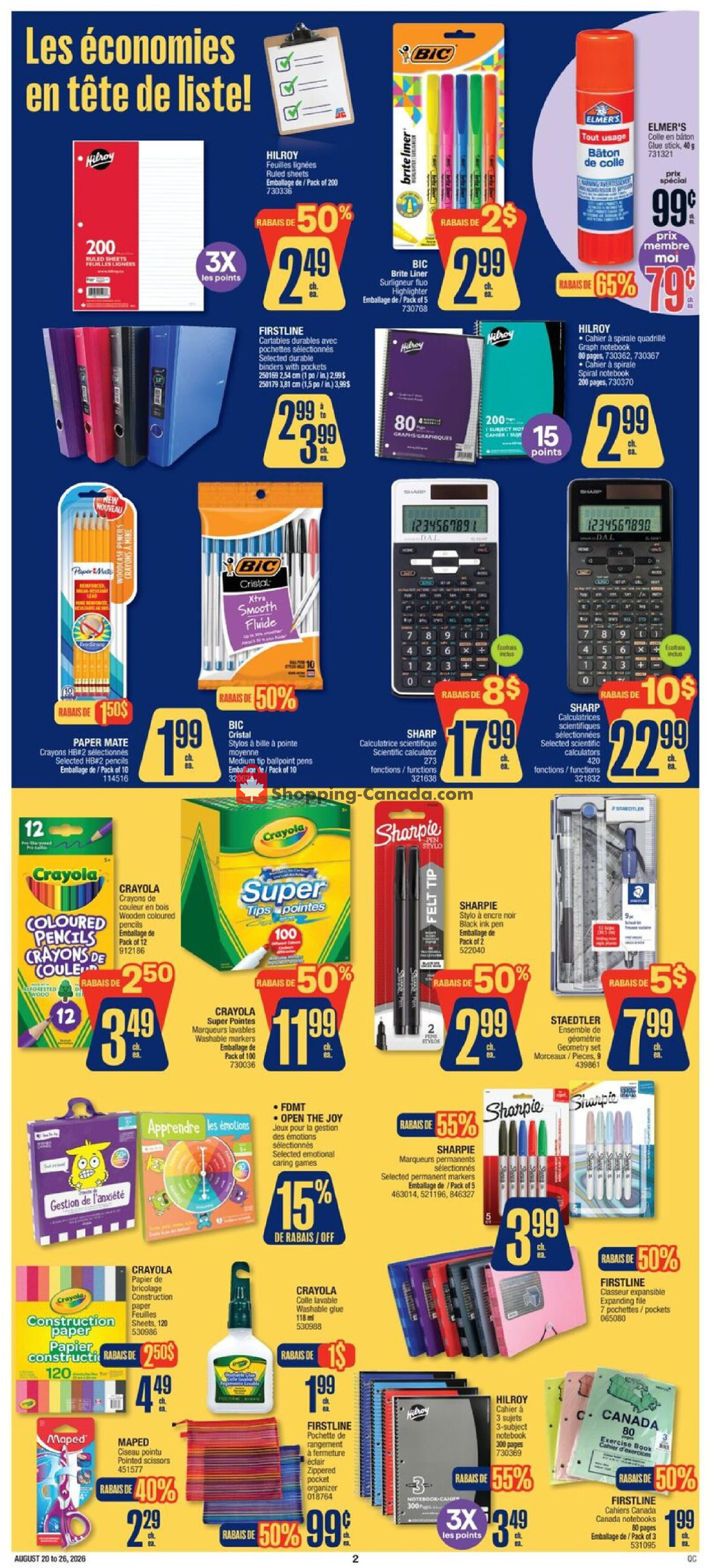 Jean Coutu Pharmacy flyer from Thursday August 20, 2026 to Wednesday August 26, 2026 - page 2