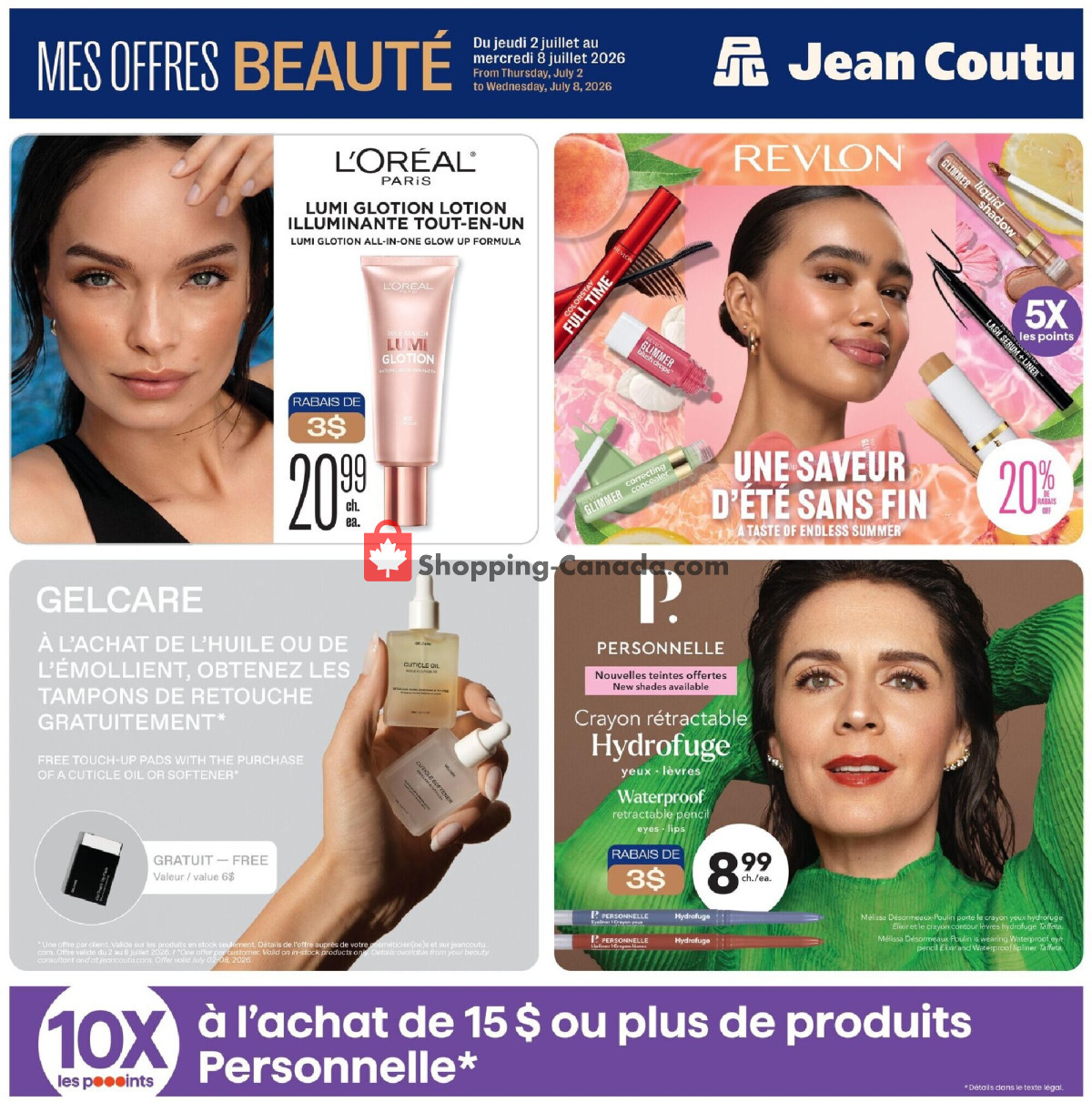 Jean Coutu Pharmacy flyer from Thursday July 2, 2026 to Wednesday July 8, 2026 - page 1