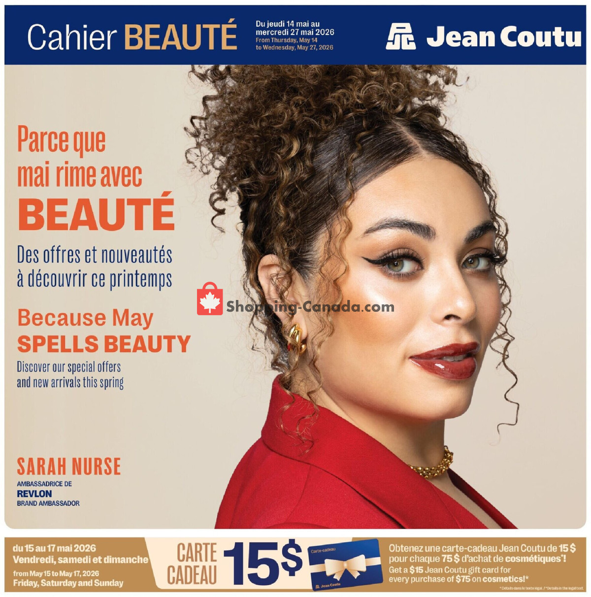 Jean Coutu Pharmacy flyer from Thursday May 14, 2026 to Wednesday May 27, 2026 - page 1