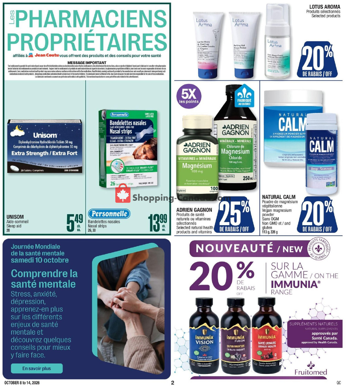 Jean Coutu Pharmacy flyer from Thursday October 8, 2026 to Wednesday October 14, 2026 - page 4