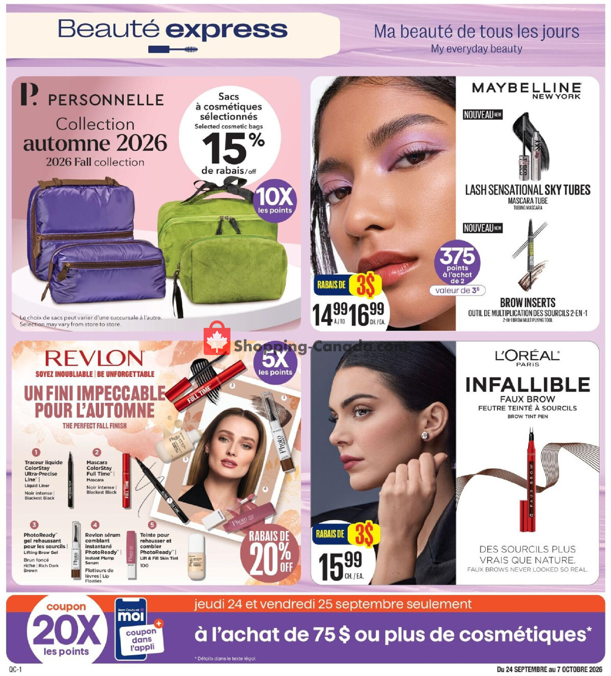 Jean Coutu Pharmacy flyer from Thursday September 24, 2026 to Wednesday October 7, 2026 - page 2