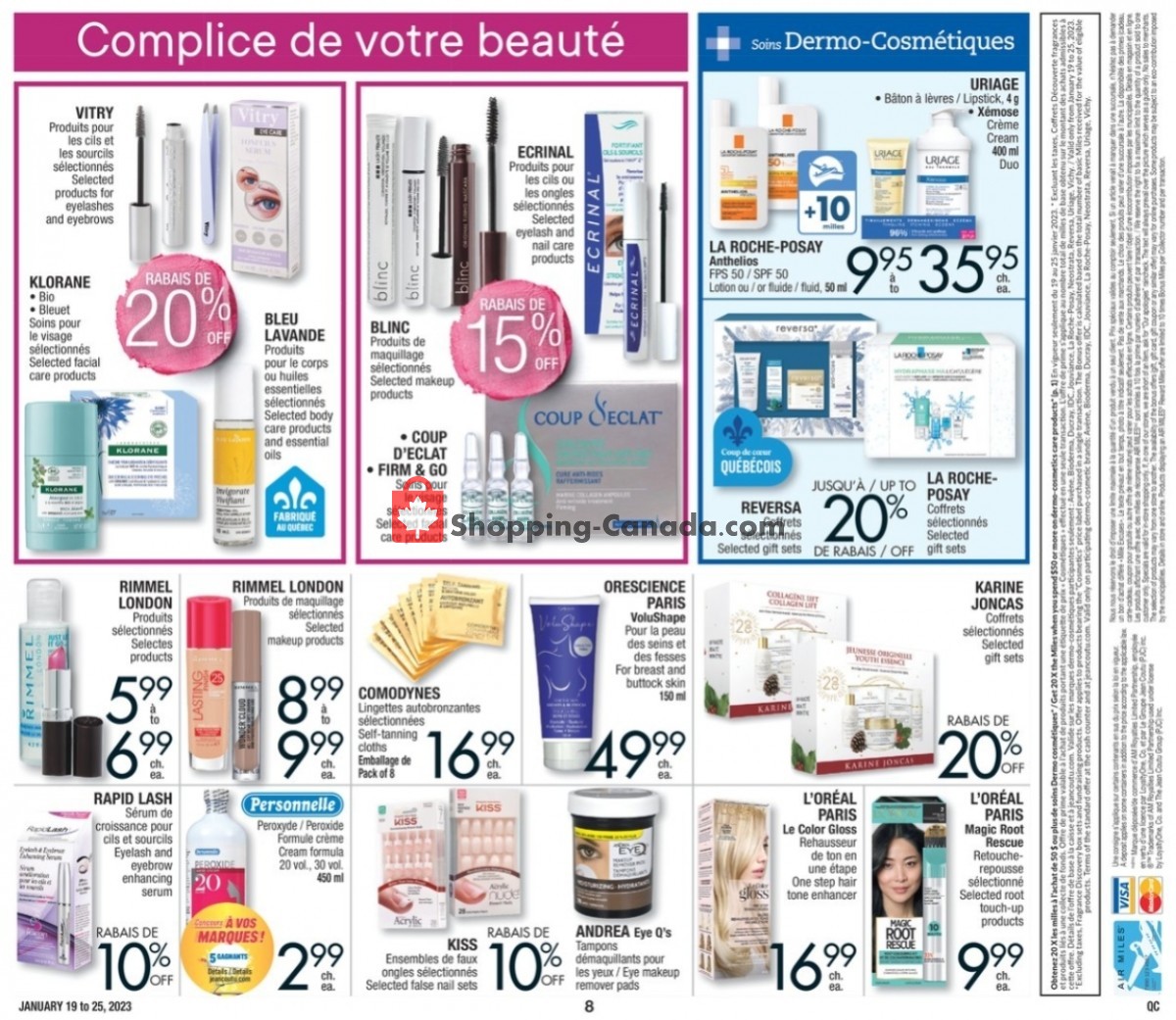 Jean Coutu Pharmacy flyer from Thursday January 19, 2023 to Wednesday January 25, 2023 - page 8