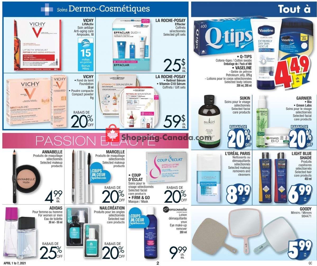 Jean Coutu Pharmacy flyer from Thursday April 1, 2021 to Wednesday April 7, 2021 - page 2