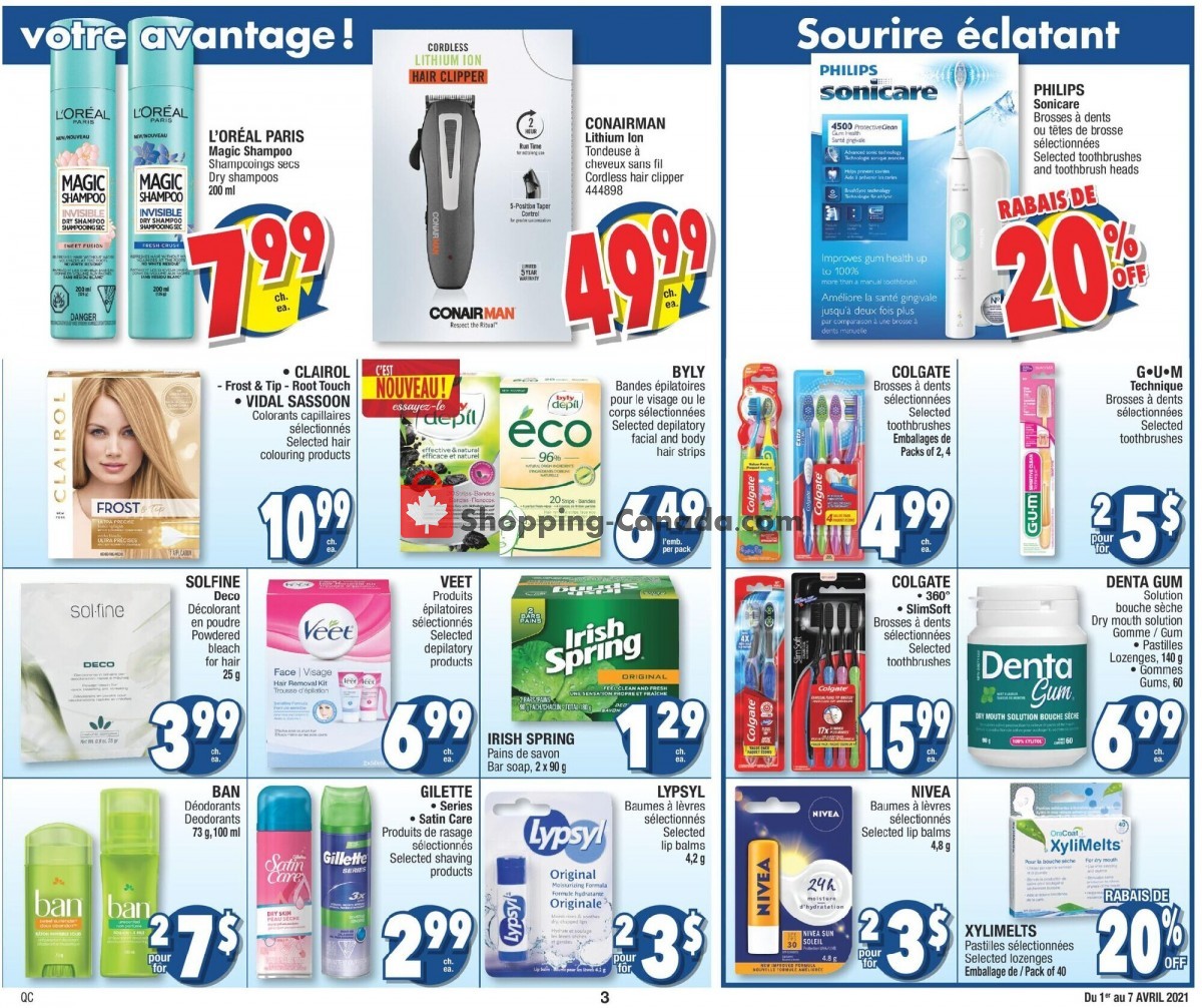 Jean Coutu Pharmacy flyer from Thursday April 1, 2021 to Wednesday April 7, 2021 - page 3