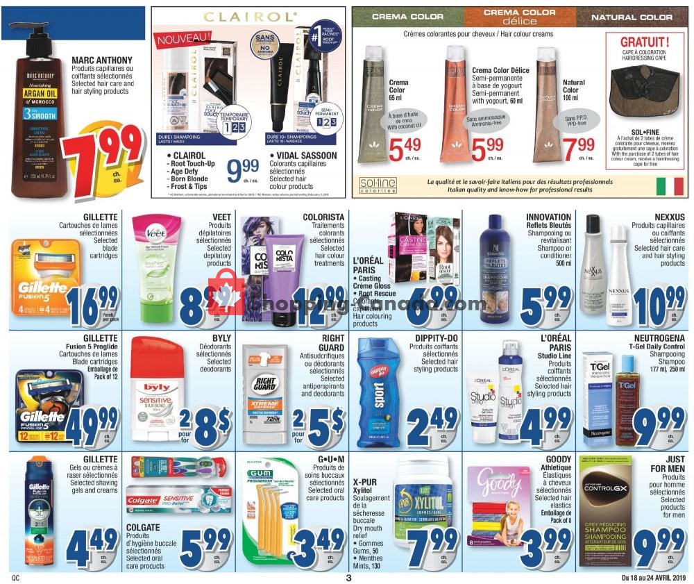 Jean Coutu Pharmacy flyer from Thursday April 18, 2019 to Wednesday April 24, 2019 - page 3