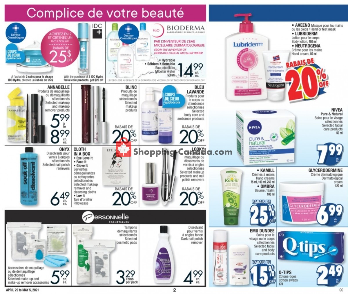 Jean Coutu Pharmacy flyer from Thursday April 29, 2021 to Wednesday May 5, 2021 - page 2