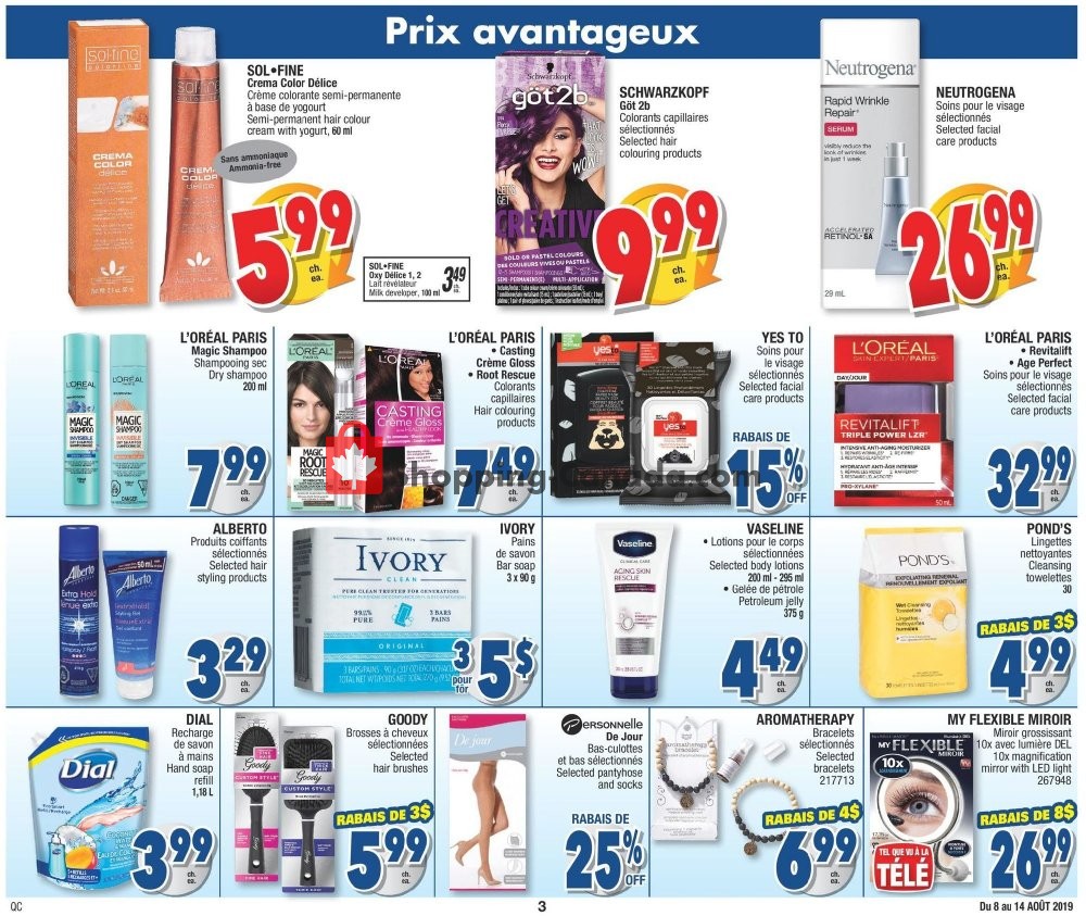 Jean Coutu Pharmacy flyer from Thursday August 8, 2019 to Wednesday August 14, 2019 - page 3