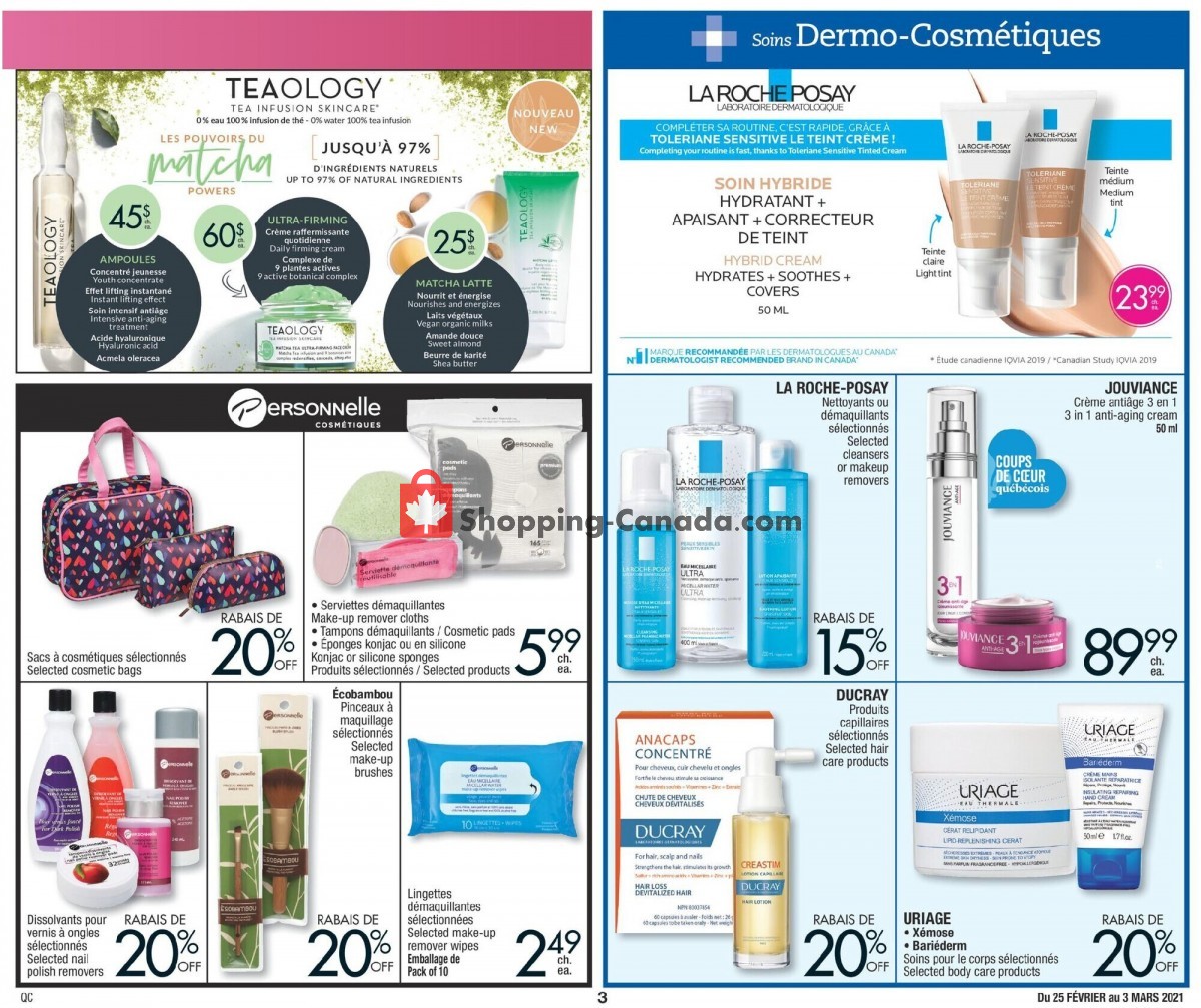 Jean Coutu Pharmacy flyer from Thursday February 25, 2021 to Wednesday March 3, 2021 - page 3