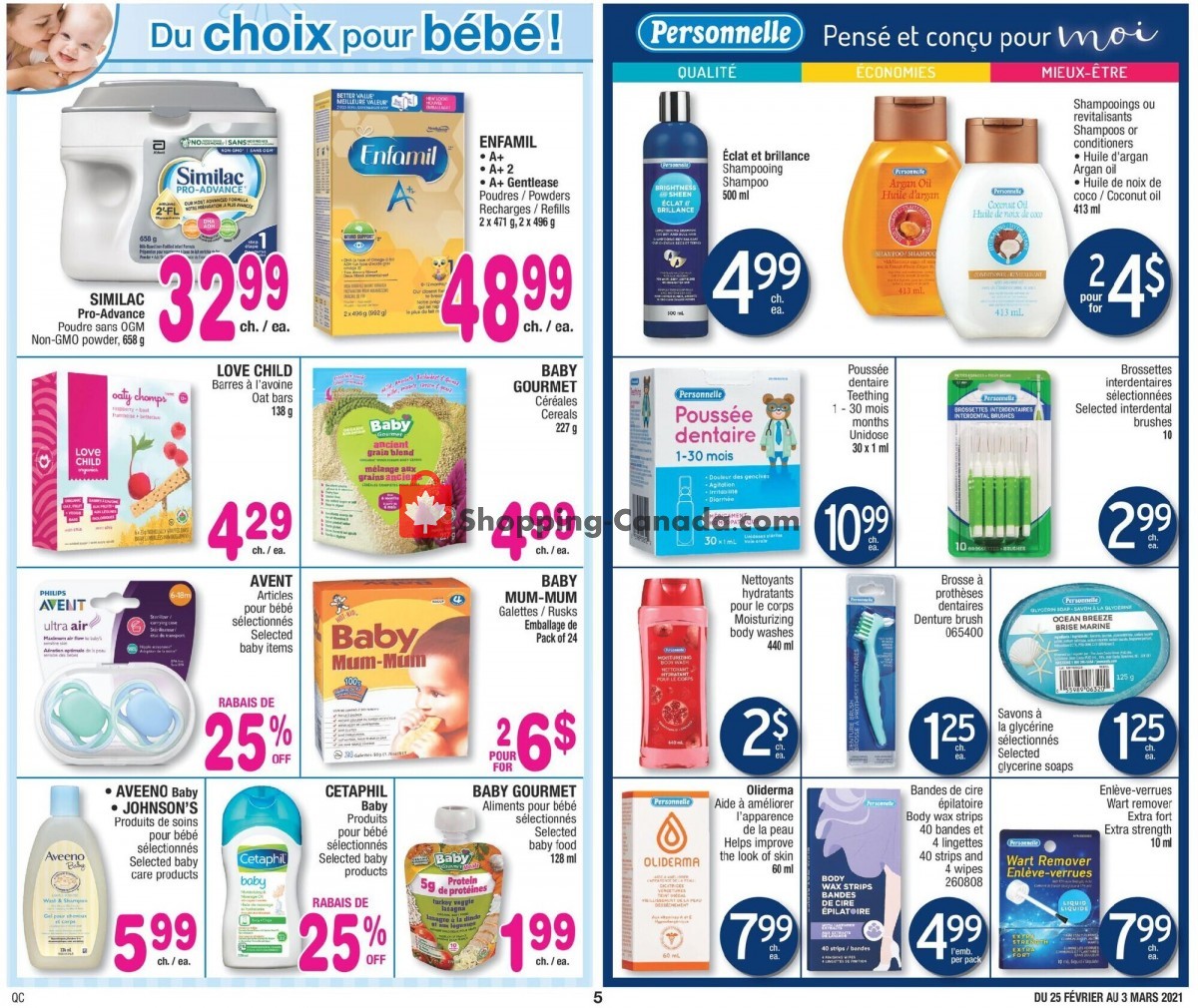 Jean Coutu Pharmacy flyer from Thursday February 25, 2021 to Wednesday March 3, 2021 - page 5