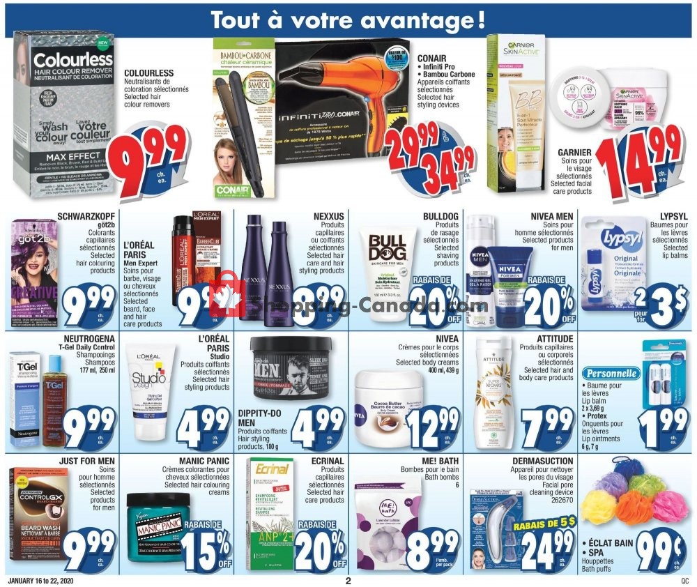 Jean Coutu Pharmacy flyer from Thursday January 16, 2020 to Wednesday January 22, 2020 - page 2