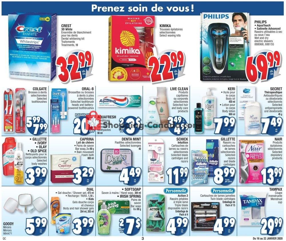 Jean Coutu Pharmacy flyer from Thursday January 16, 2020 to Wednesday January 22, 2020 - page 3