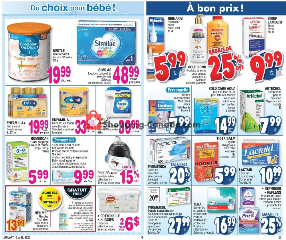 Jean Coutu Pharmacy flyer from Thursday January 16, 2020 to Wednesday January 22, 2020 - page 4