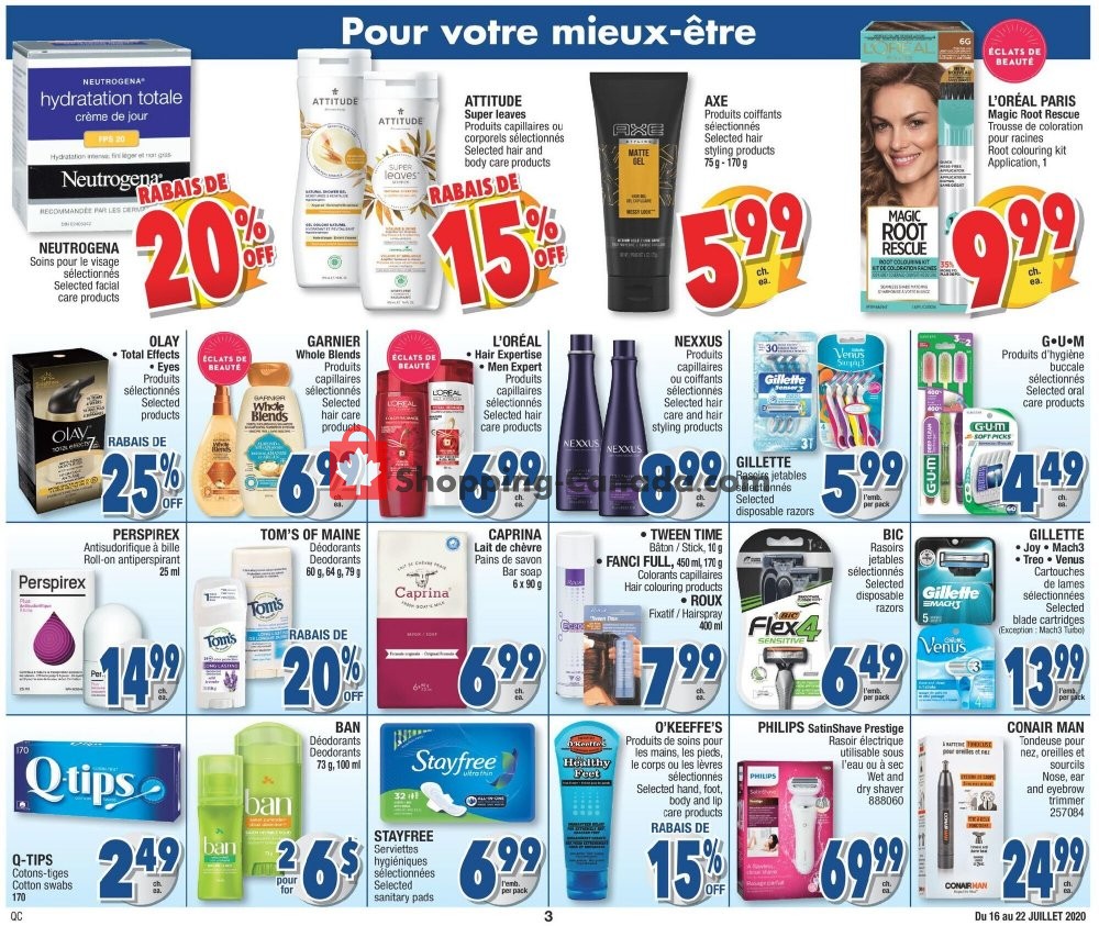Jean Coutu Pharmacy flyer from Thursday July 16, 2020 to Wednesday July 22, 2020 - page 3