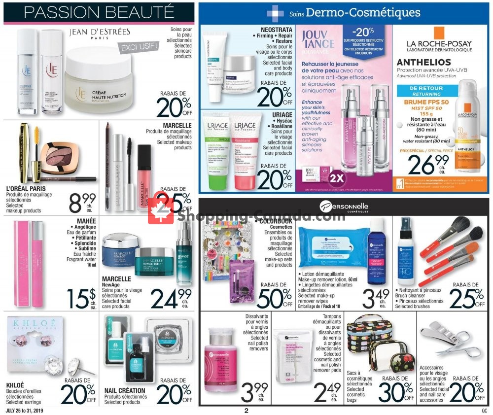 Jean Coutu Pharmacy flyer from Thursday July 25, 2019 to Wednesday July 31, 2019 - page 2