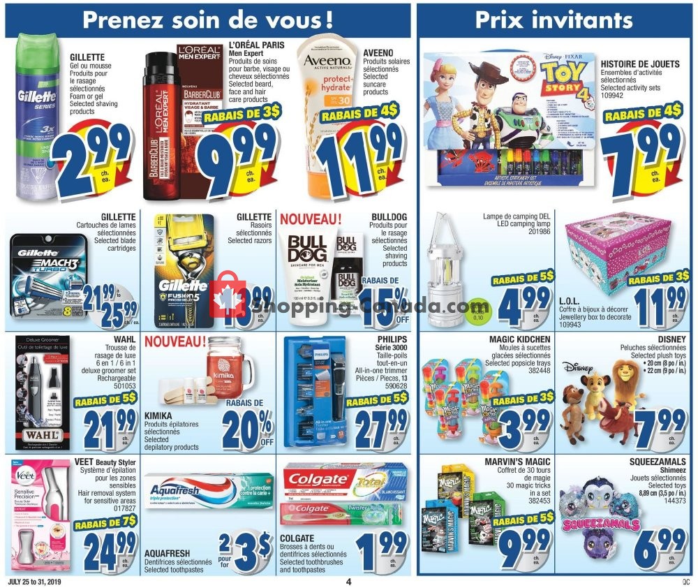 Jean Coutu Pharmacy flyer from Thursday July 25, 2019 to Wednesday July 31, 2019 - page 4