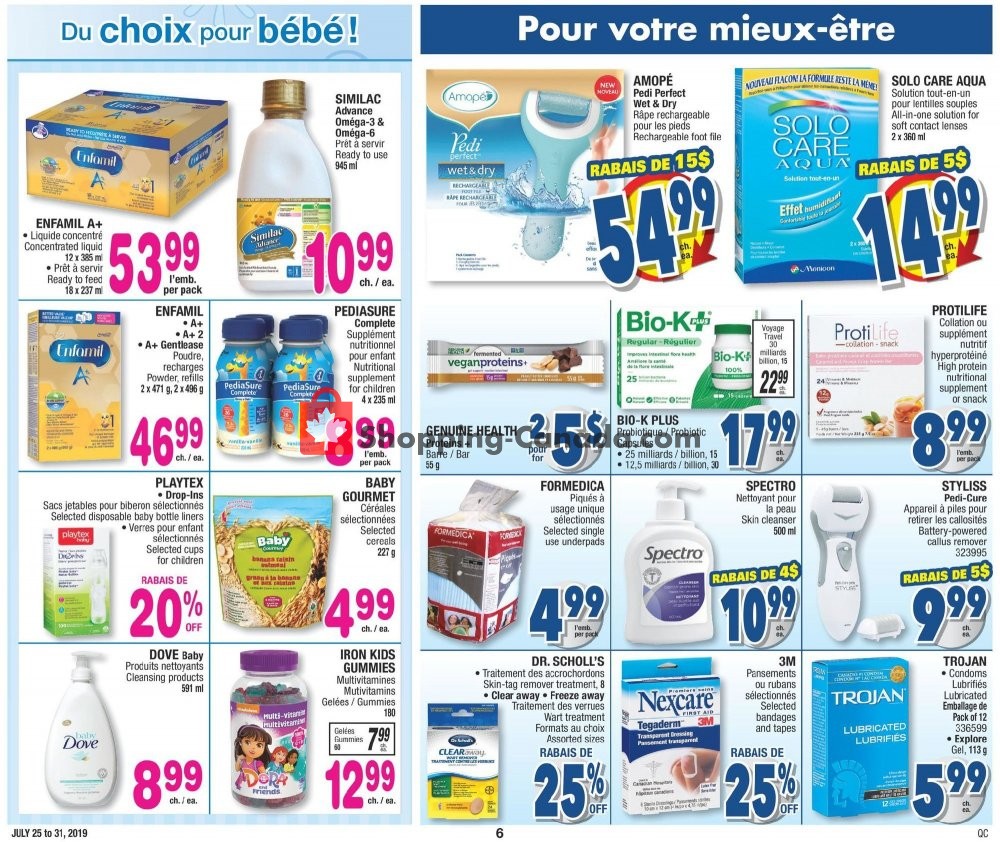 Jean Coutu Pharmacy flyer from Thursday July 25, 2019 to Wednesday July 31, 2019 - page 6