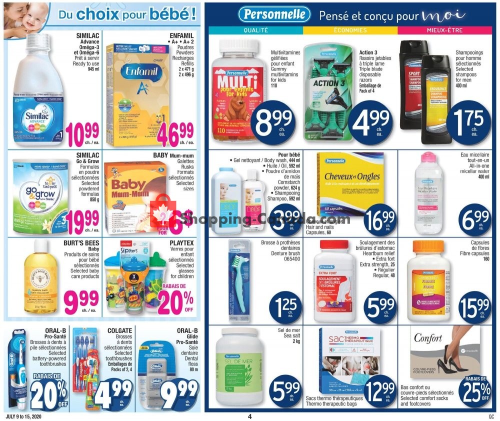 Jean Coutu Pharmacy flyer from Thursday July 9, 2020 to Wednesday July 15, 2020 - page 4