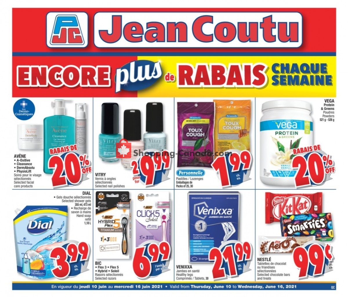 Jean Coutu Pharmacy flyer from Thursday June 10, 2021 to Wednesday June 16, 2021 - page 1