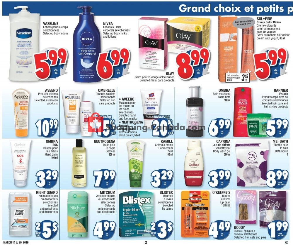 Jean Coutu Pharmacy flyer from Thursday March 14, 2019 to Wednesday March 20, 2019 - page 2