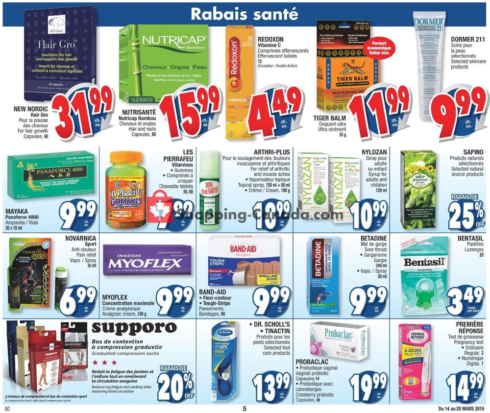 Jean Coutu Pharmacy flyer from Thursday March 14, 2019 to Wednesday March 20, 2019 - page 5