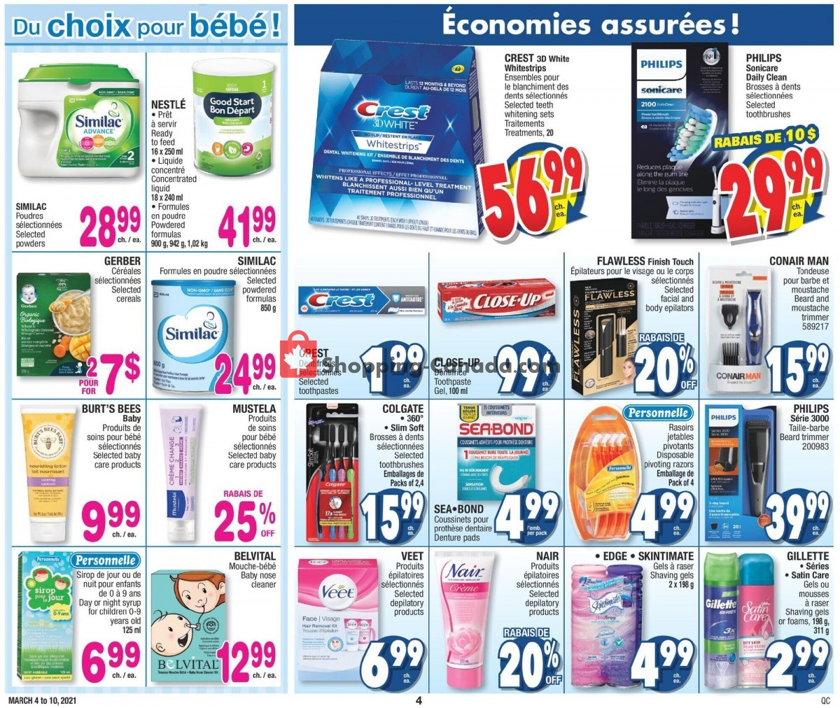 Jean Coutu Pharmacy flyer from Thursday March 4, 2021 to Wednesday March 10, 2021 - page 4