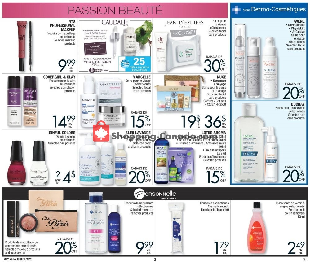 Jean Coutu Pharmacy flyer from Thursday May 28, 2020 to Wednesday June 3, 2020 - page 2