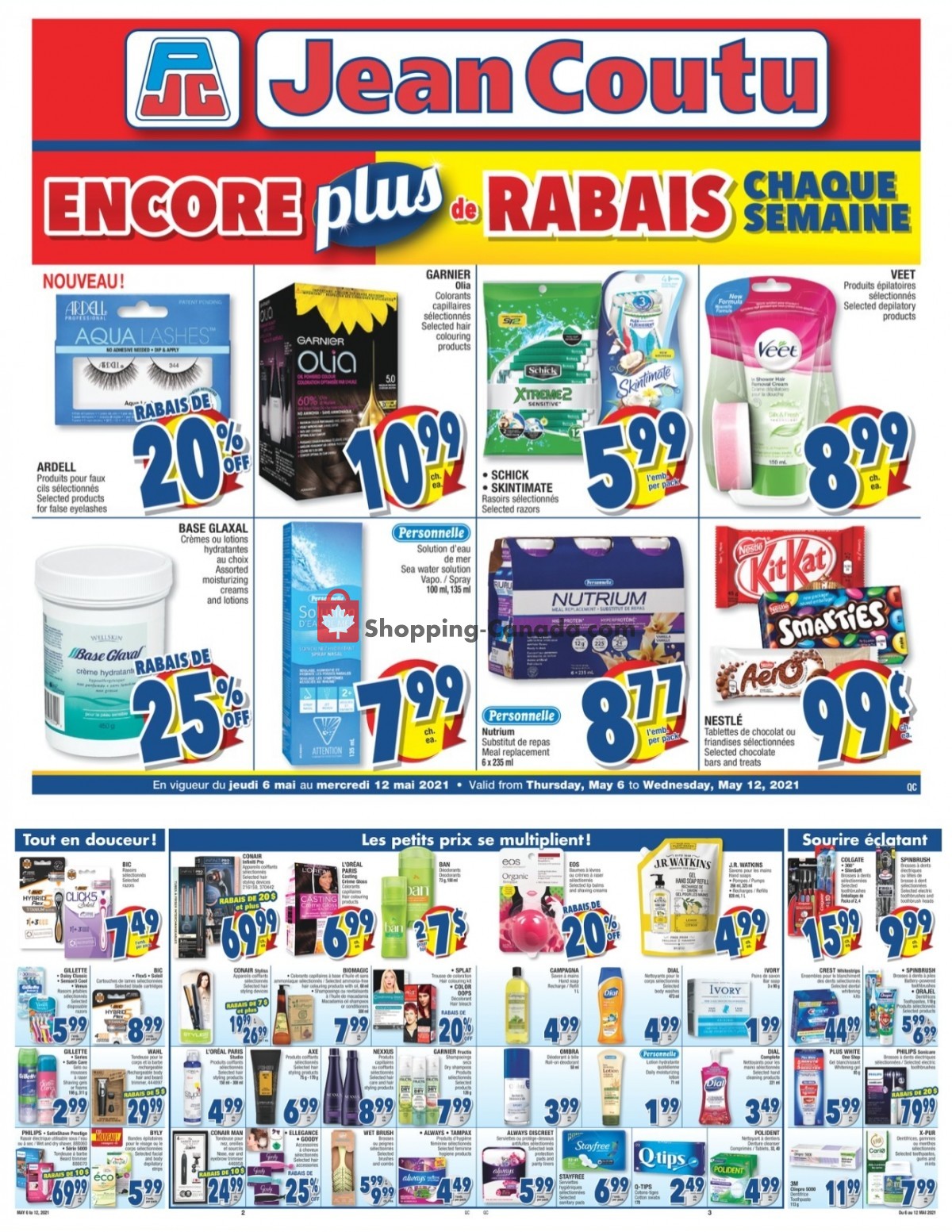 Jean Coutu Pharmacy flyer from Thursday May 6, 2021 to Wednesday May 12, 2021 - page 1