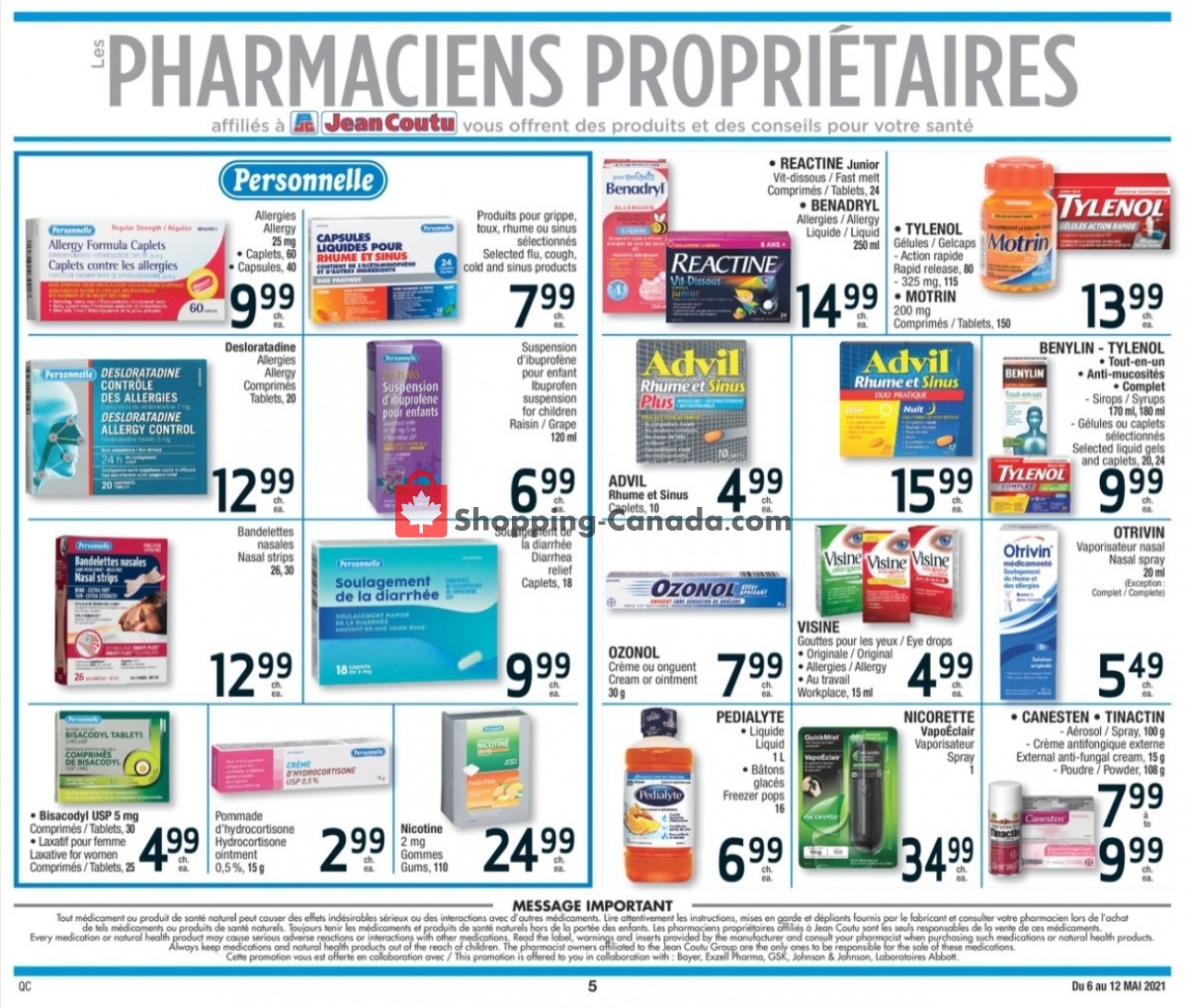 Jean Coutu Pharmacy flyer from Thursday May 6, 2021 to Wednesday May 12, 2021 - page 3